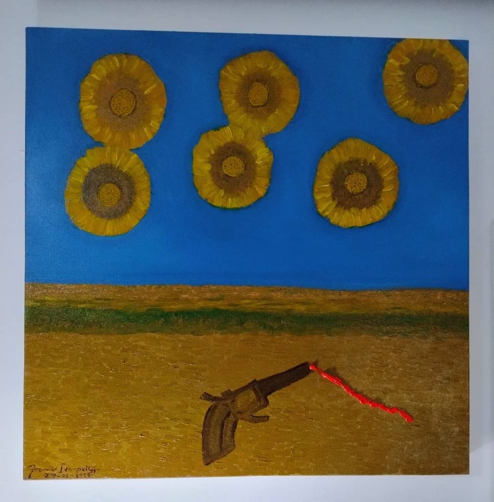 Van Gogh, oil on canvas, 60 x 60., by Francis Ivanovich.